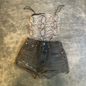 Snakeskin crop top 🐍